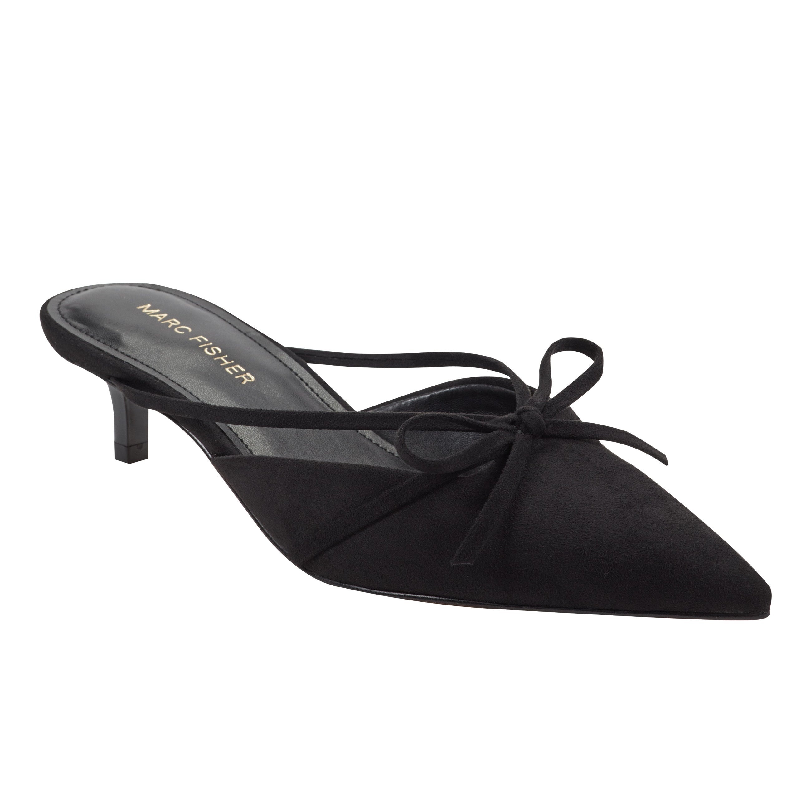 Florin Kitten Heel Mule - Black