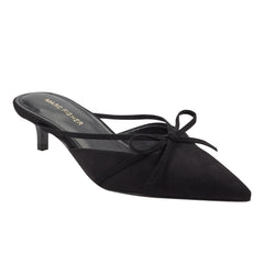 Florin Kitten Heel Mule - Black
