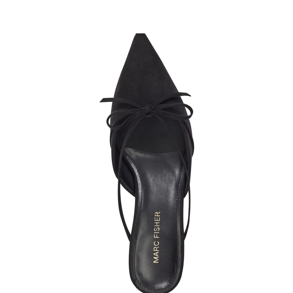 Florin Kitten Heel Mule - Black