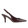 Dorie Slingback Pump - Dark Brown Croco