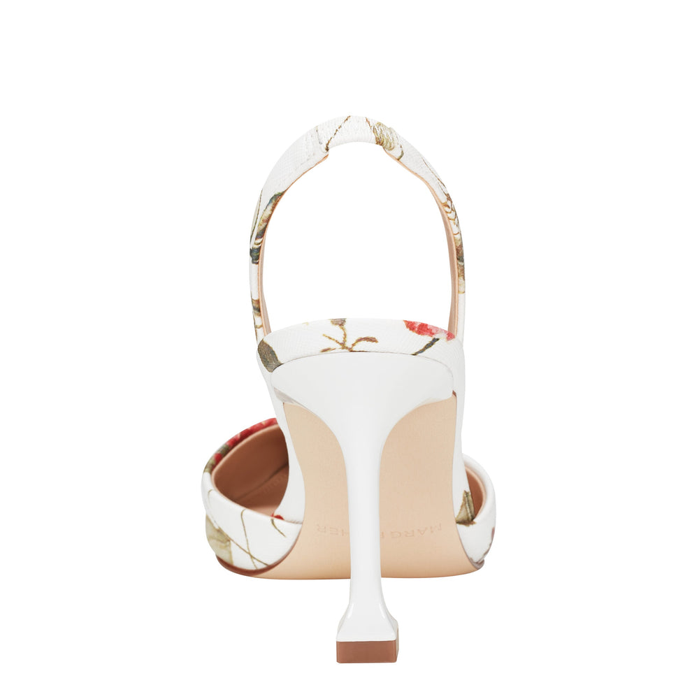 Hadya Slingback Pump - White Floral
