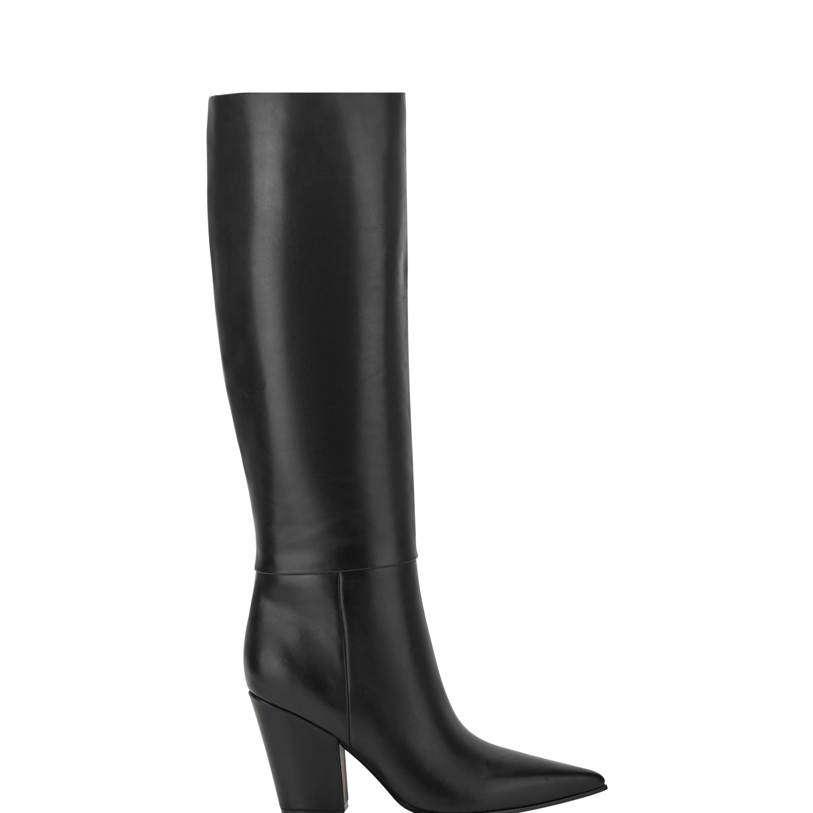Estella Knee High Boot - Black Leather