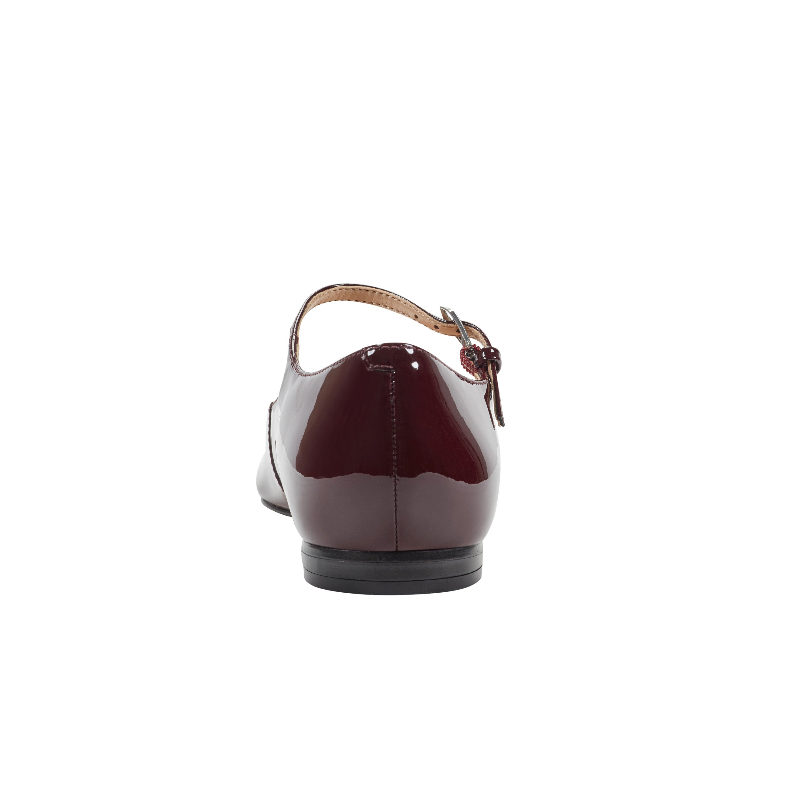 Trella Mary Jane Flat - Dark Red Patent Leather