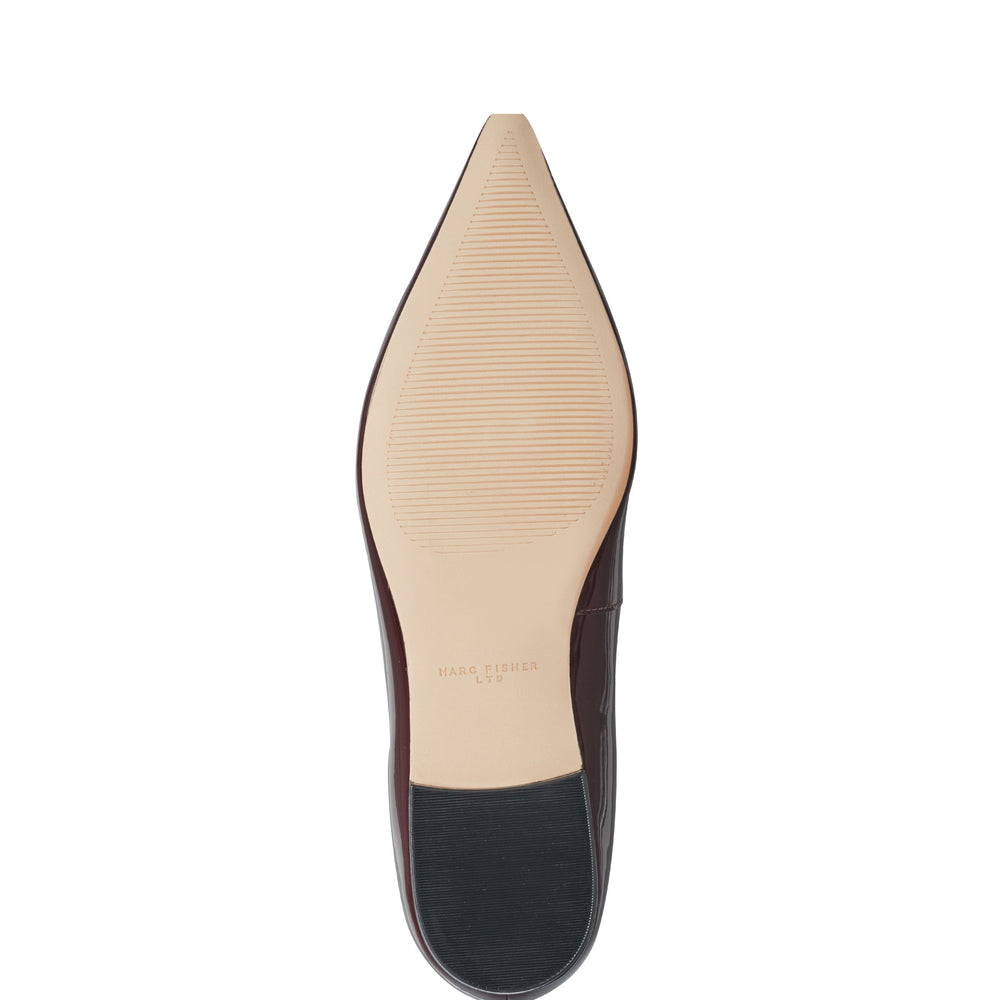 Trella Mary Jane Flat - Dark Red Patent Leather