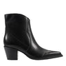 Giulie Western Ankle Bootie - Black Leather