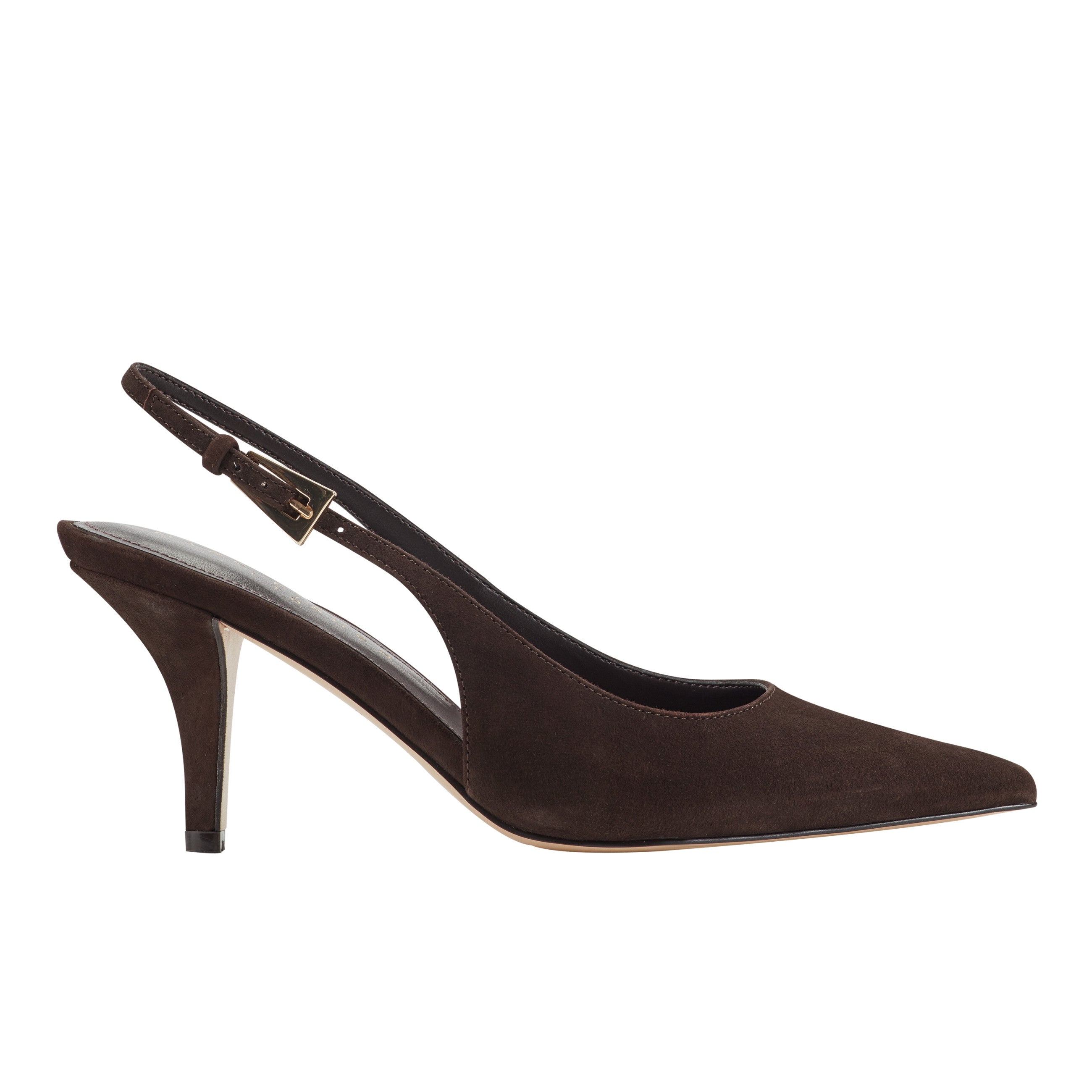 Dorie Slingback Pump - Dark Brown Leather