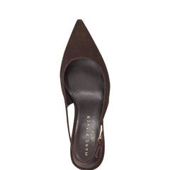 Dorie Slingback Pump - Dark Brown Leather