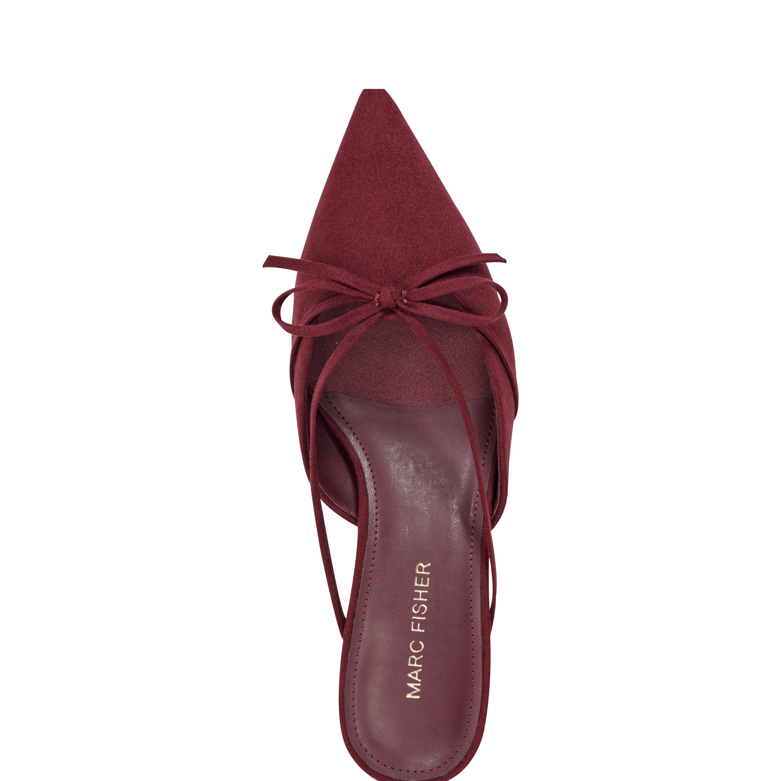 Florin Kitten Heel Mule - Dark Red
