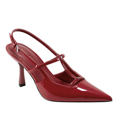 Remmi Strappy Slingback Pump - Red Patent