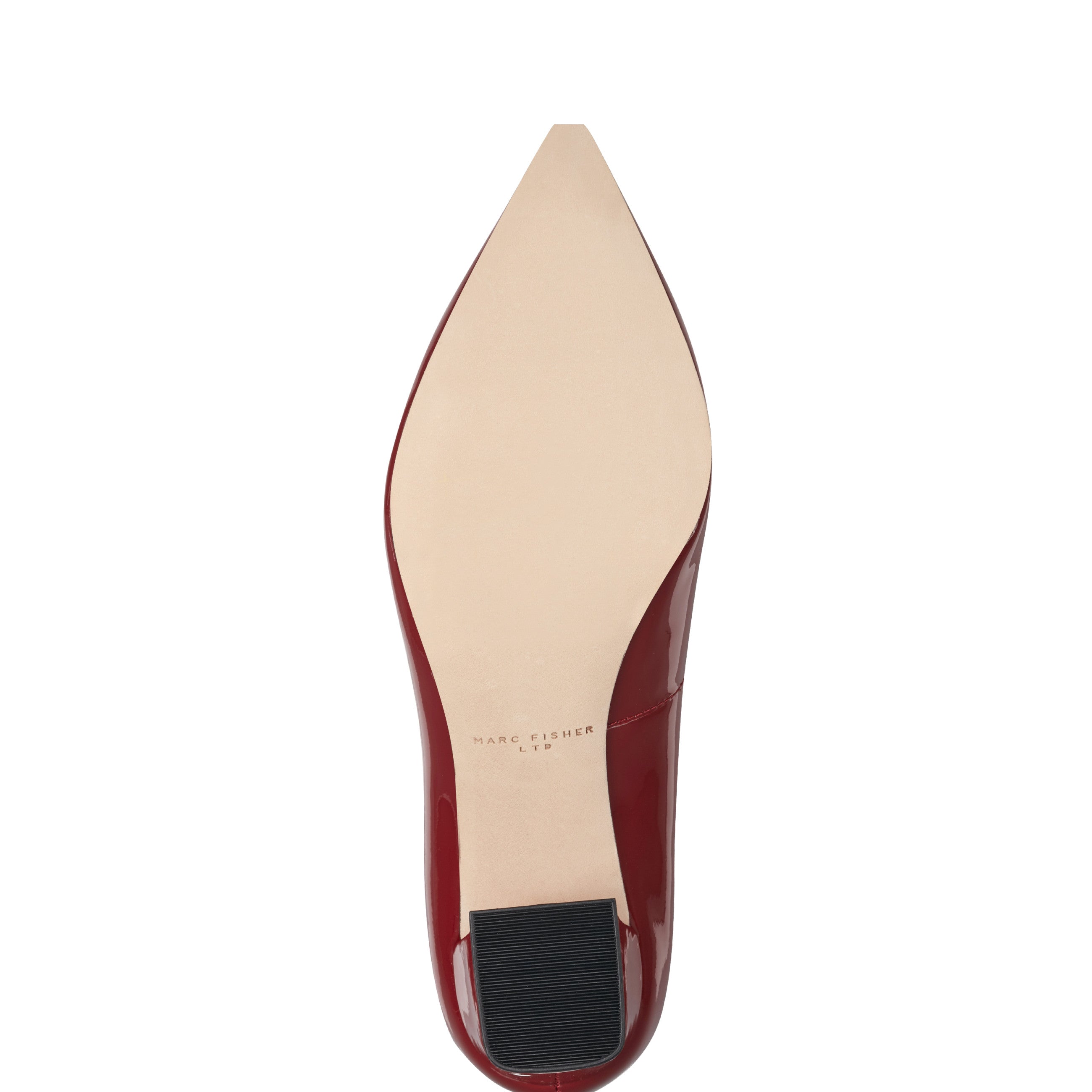 Zala Block Heel Pointy Toe Pump - Red Patent Leather