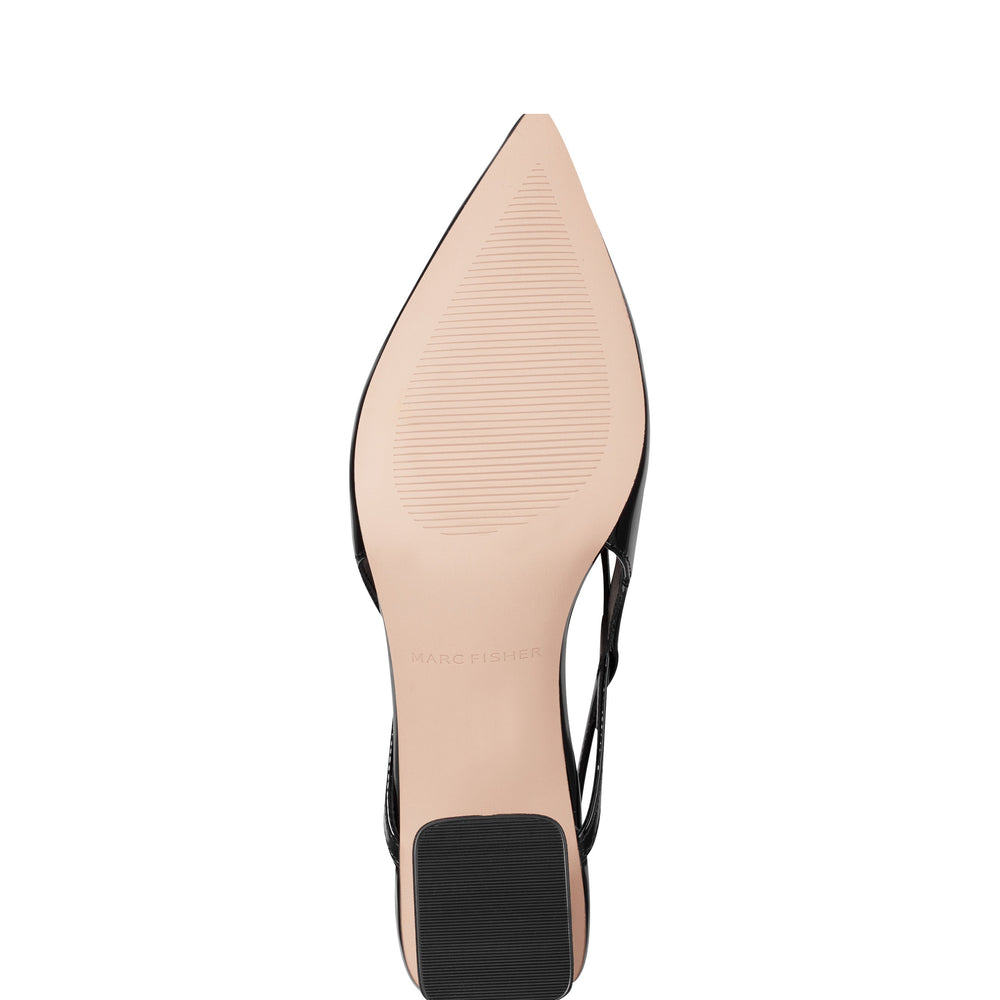 Laily Bow Slingback Pump - Black Patent