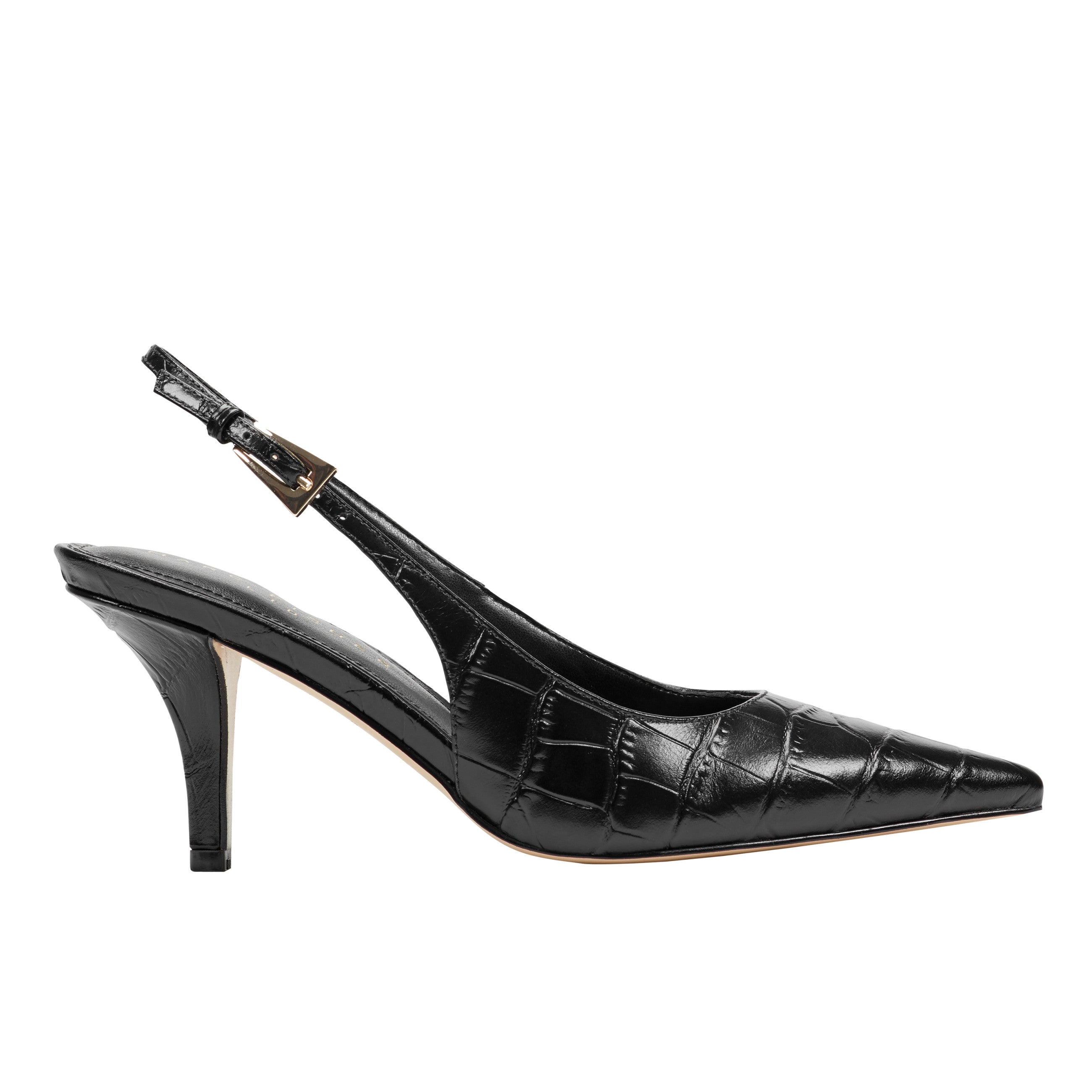Dorie Slingback Pump - Black Croco