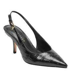 Dorie Slingback Pump - Black Croco