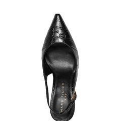 Dorie Slingback Pump - Black Croco