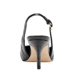 Dorie Slingback Pump - Black Croco