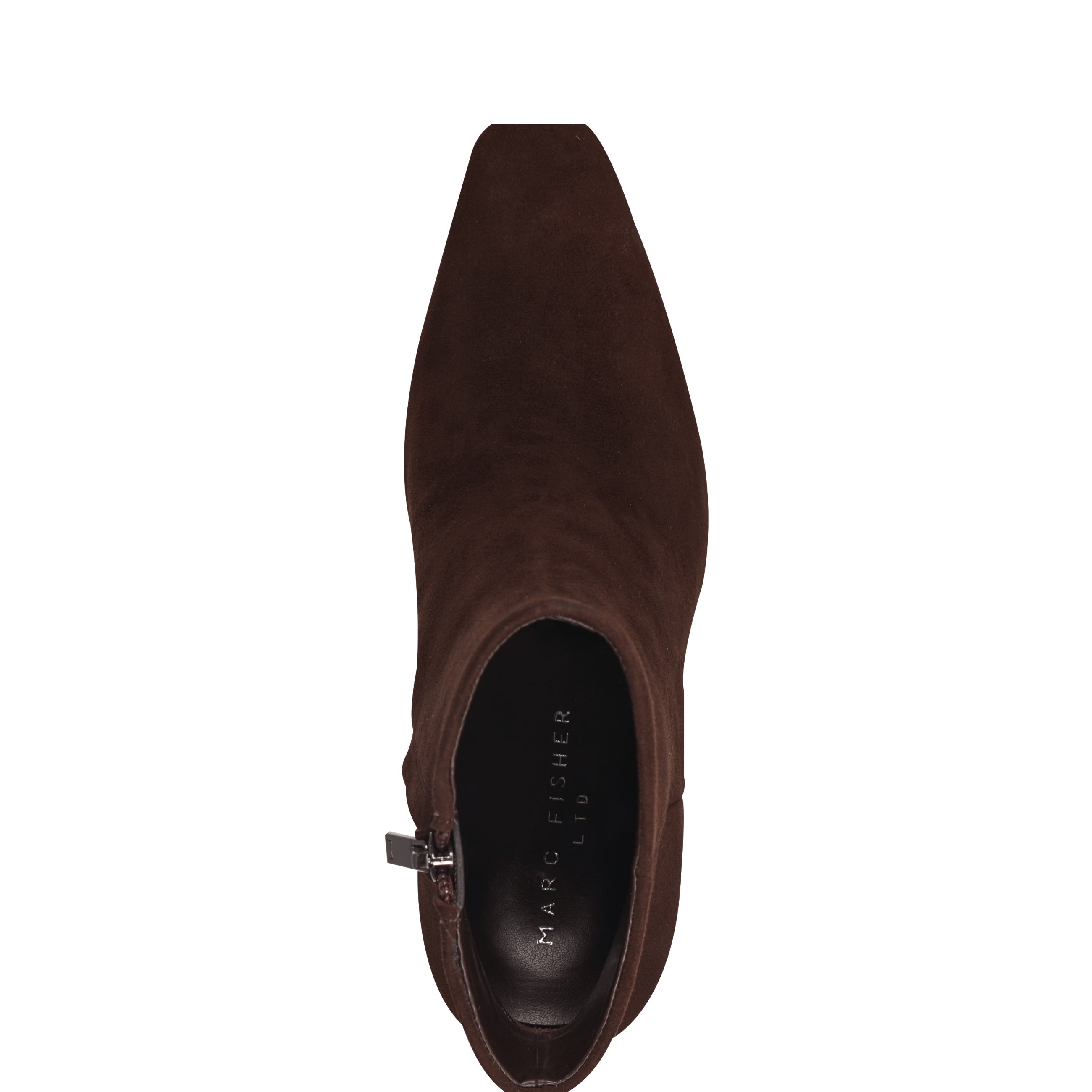 Novella Block Heel Ankle Bootie - Dark Brown Suede