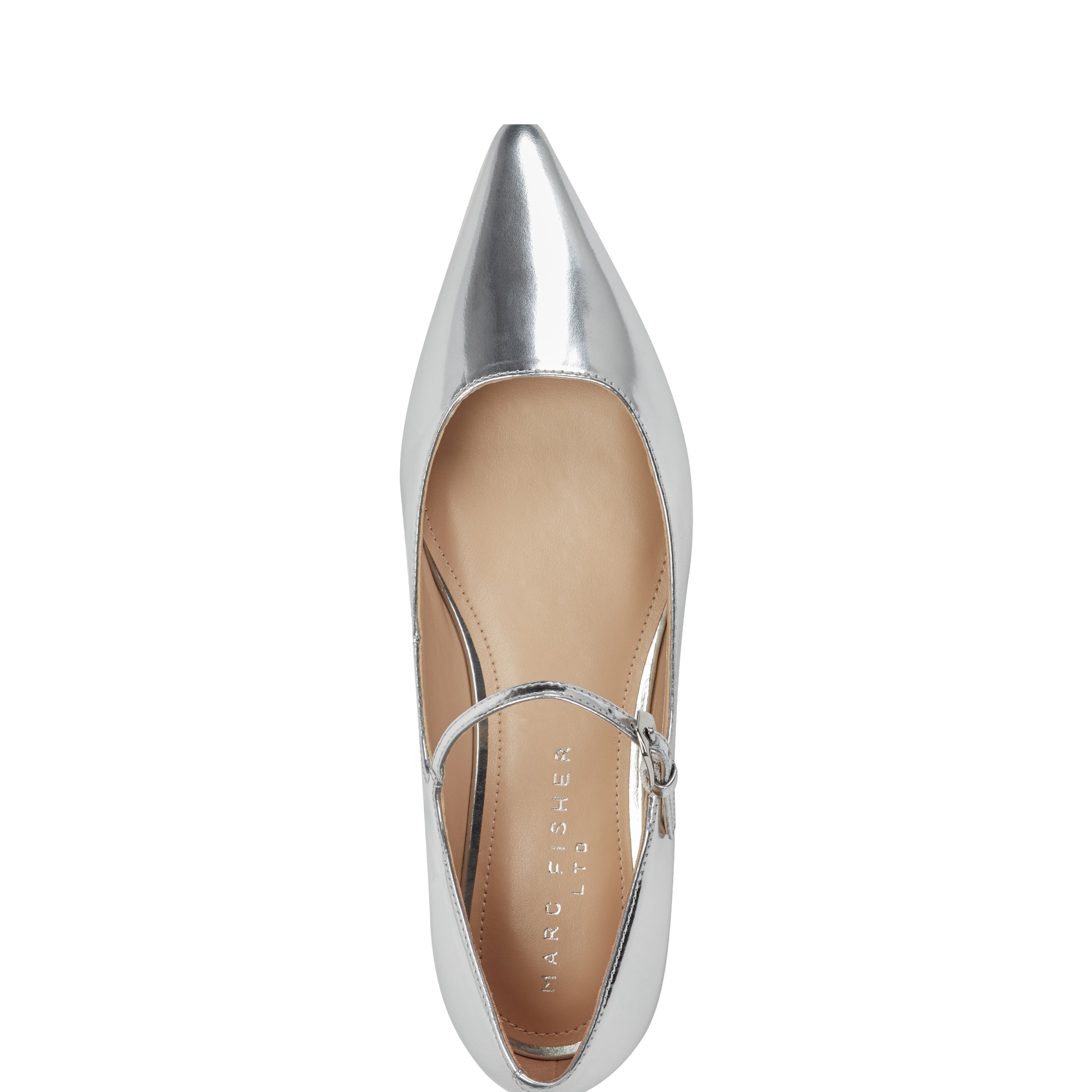Trella Mary Jane Flat - Silver Metallic