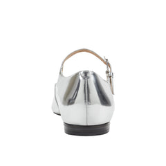 Trella Mary Jane Flat - Silver Metallic
