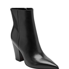 Elynna Block Heel Bootie - Black Leather