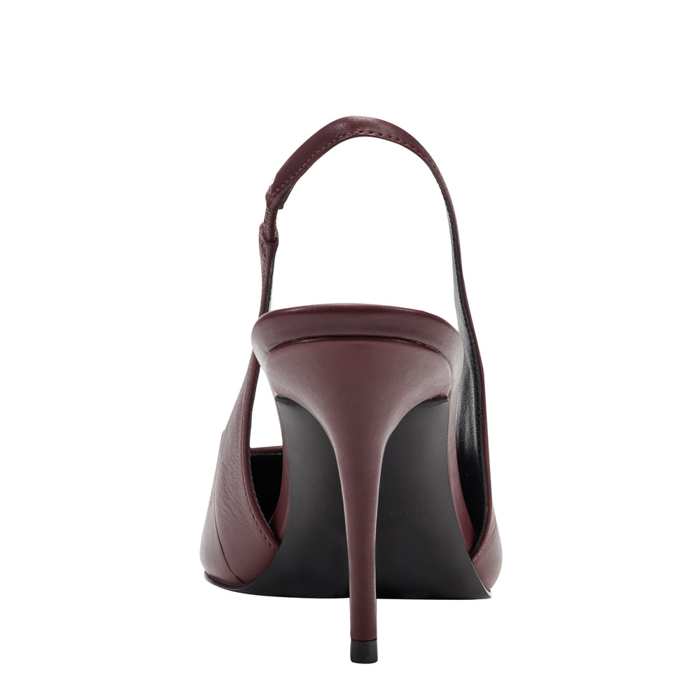 Leynne Slingback Pump - Dark Red Leather