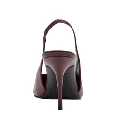 Leynne Slingback Pump - Dark Red Leather
