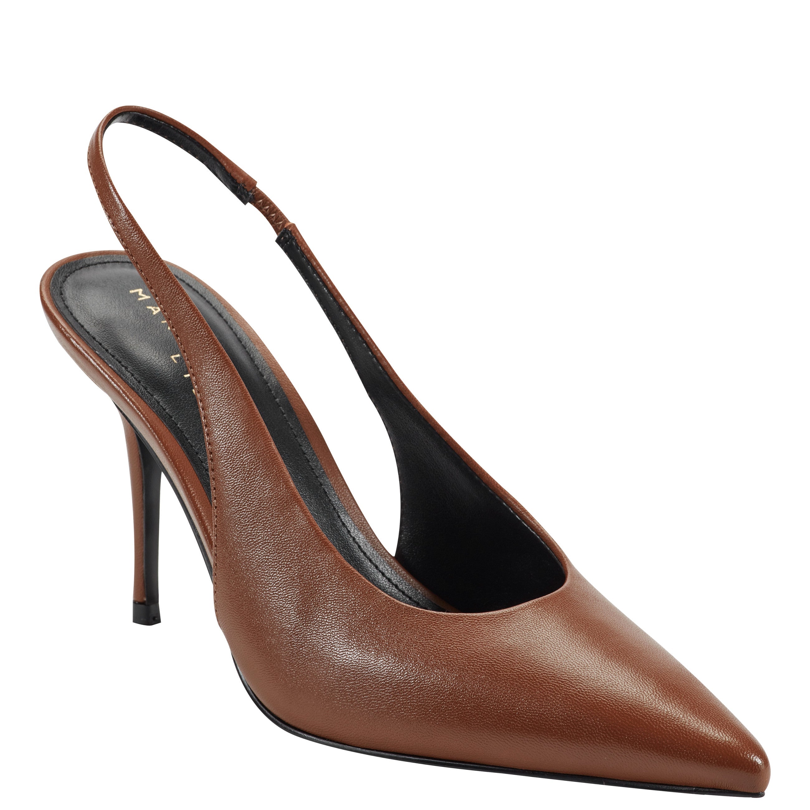 Leynne Slingback Pump - Brown Leather