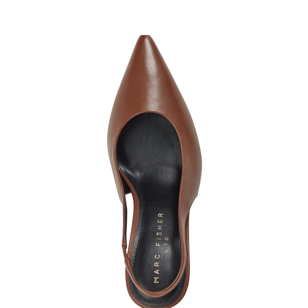 Leynne Slingback Pump - Brown Leather