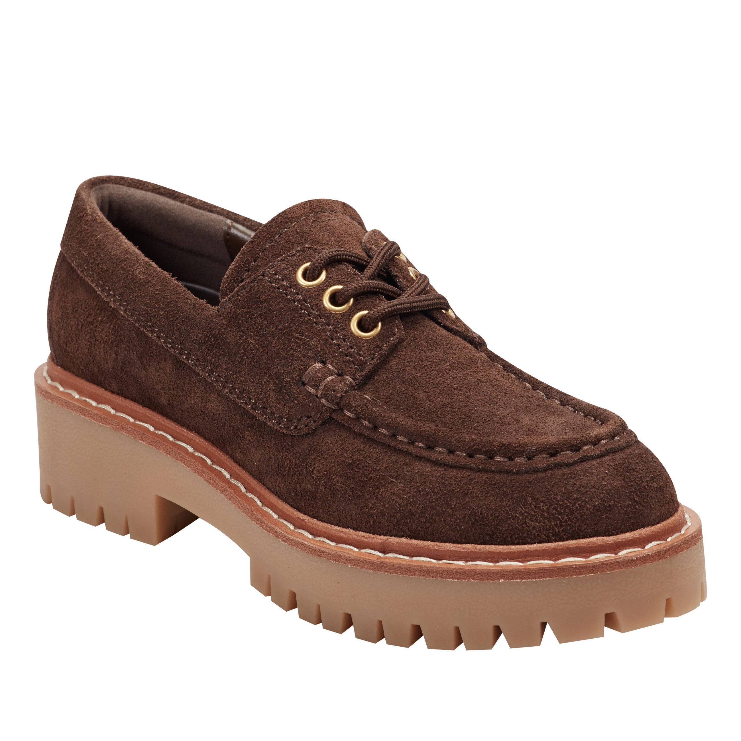 Nerida Lug Sole Loafer - Brown Suede