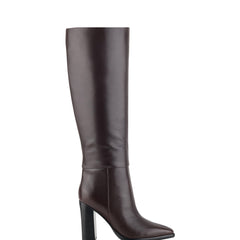 Lannie Dress Boot - Dark Red Leather