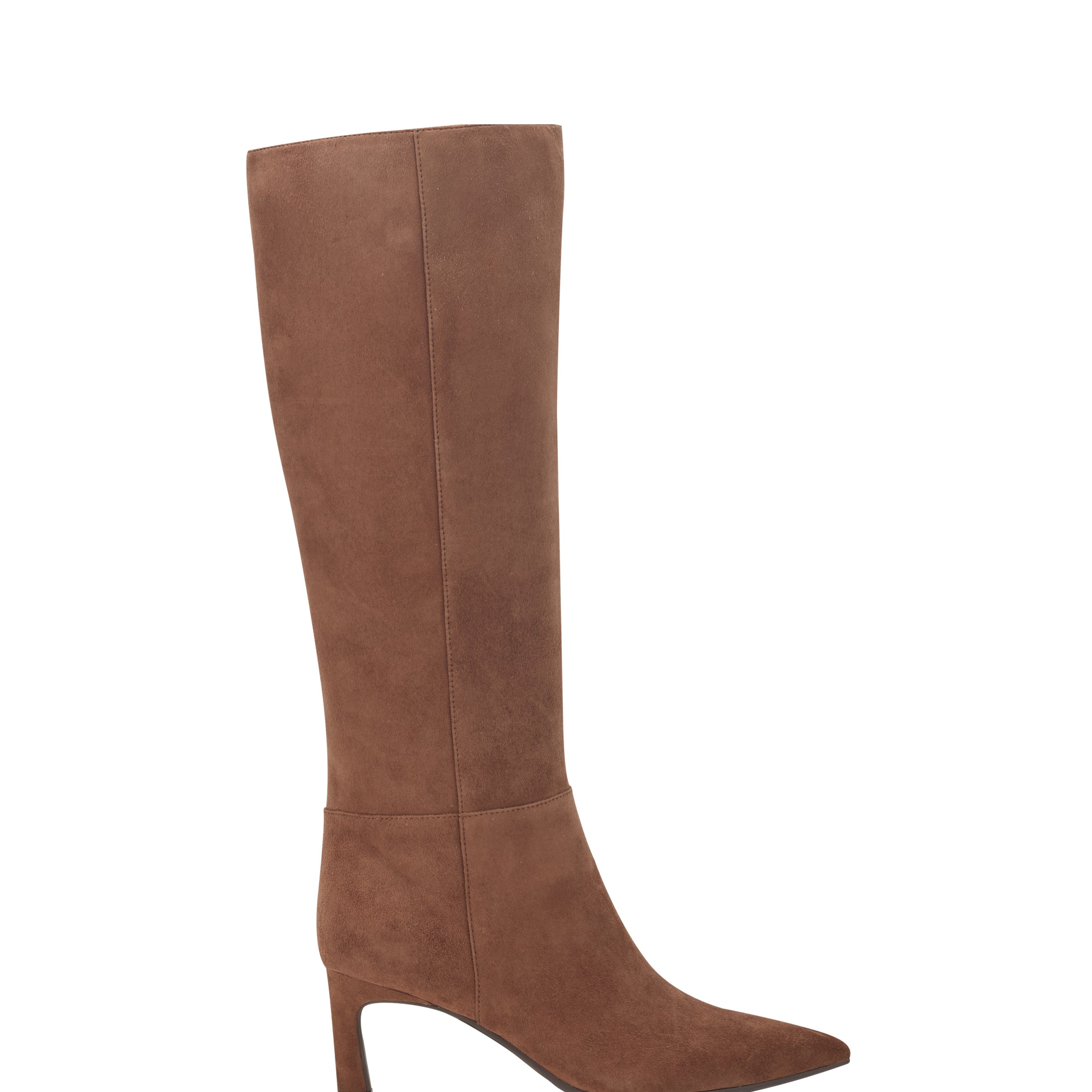 Lucinda Kitten Heel Boot - Tan Suede