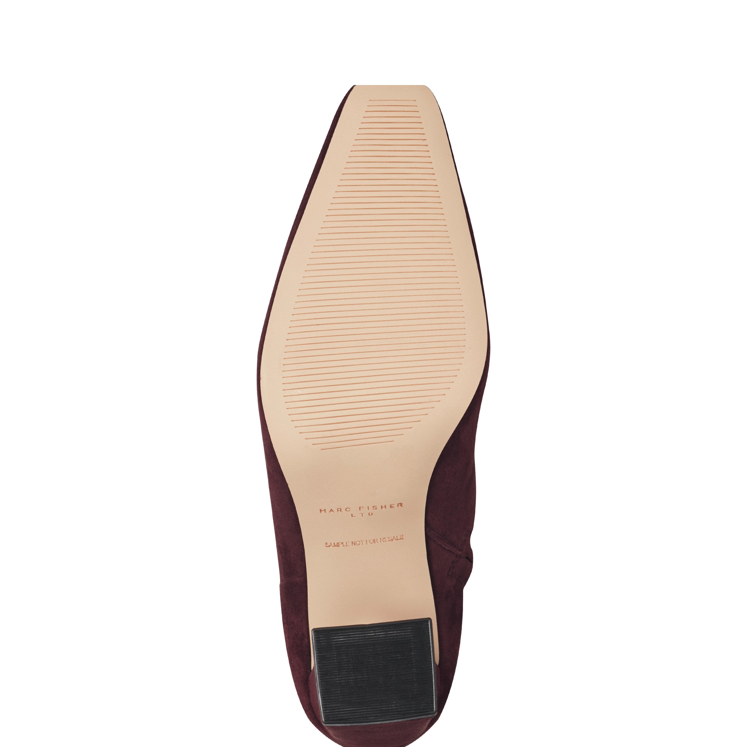 Novella Block Heel Ankle Bootie - Dark Red Suede