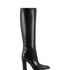 Lannie Wide Calf Dress Boot - Black Leather