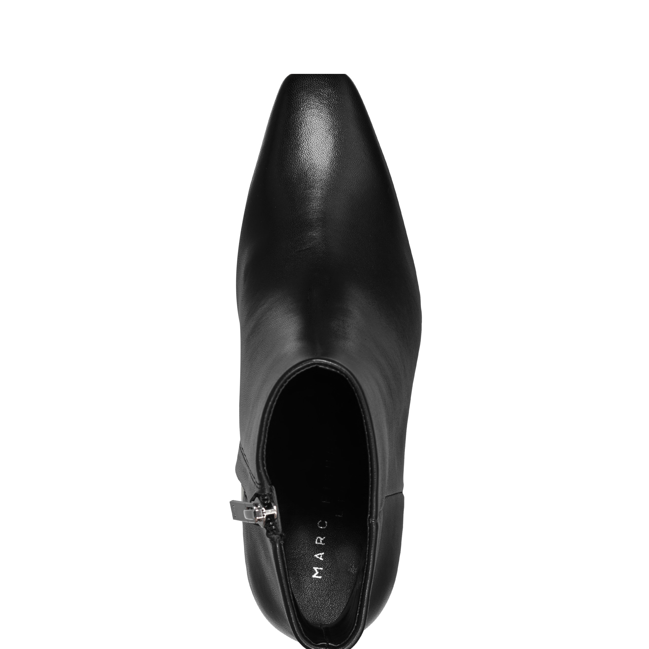 Novella Block Heel Ankle Bootie - Black Leather
