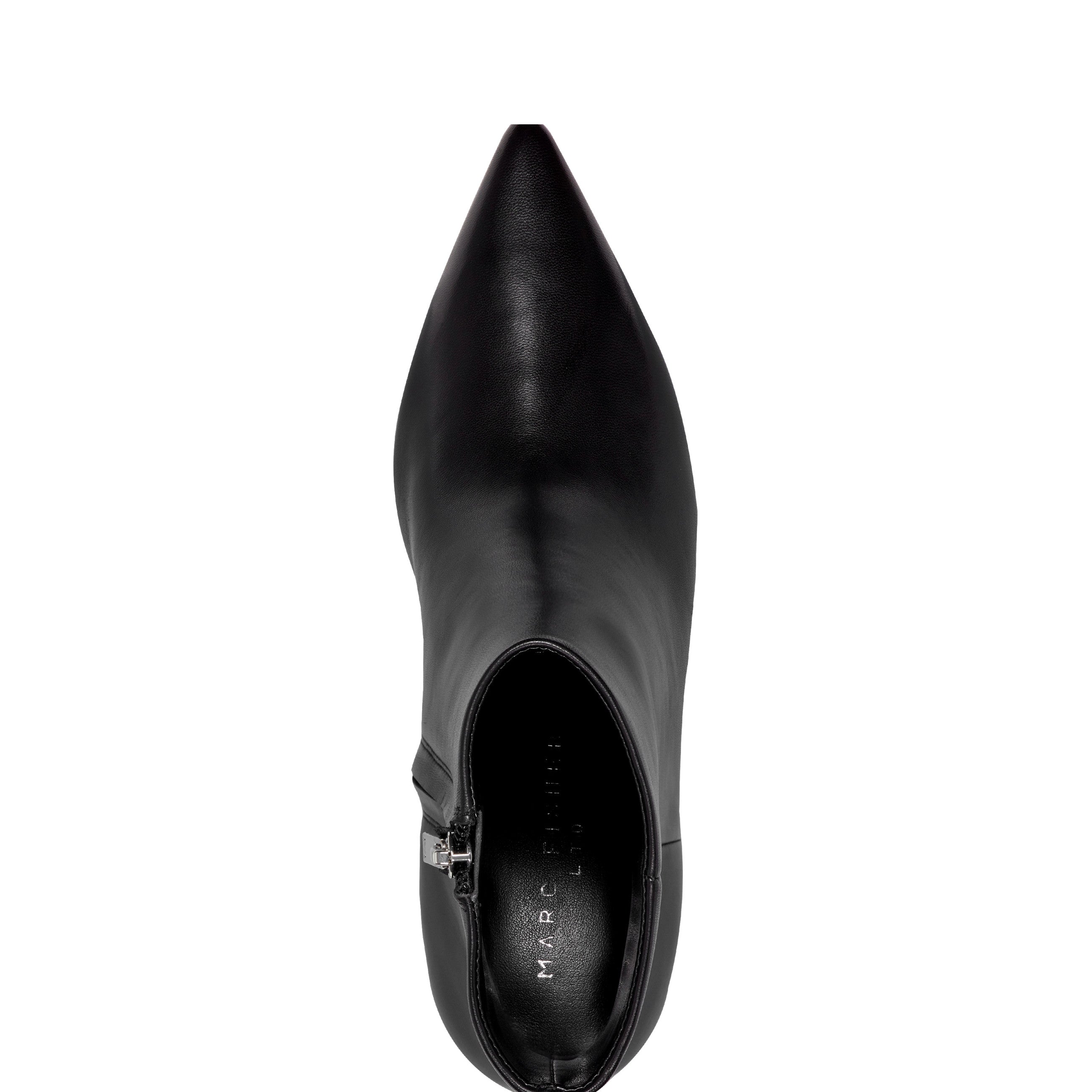 Alfie Block Heel Ankle Bootie - Black Leather