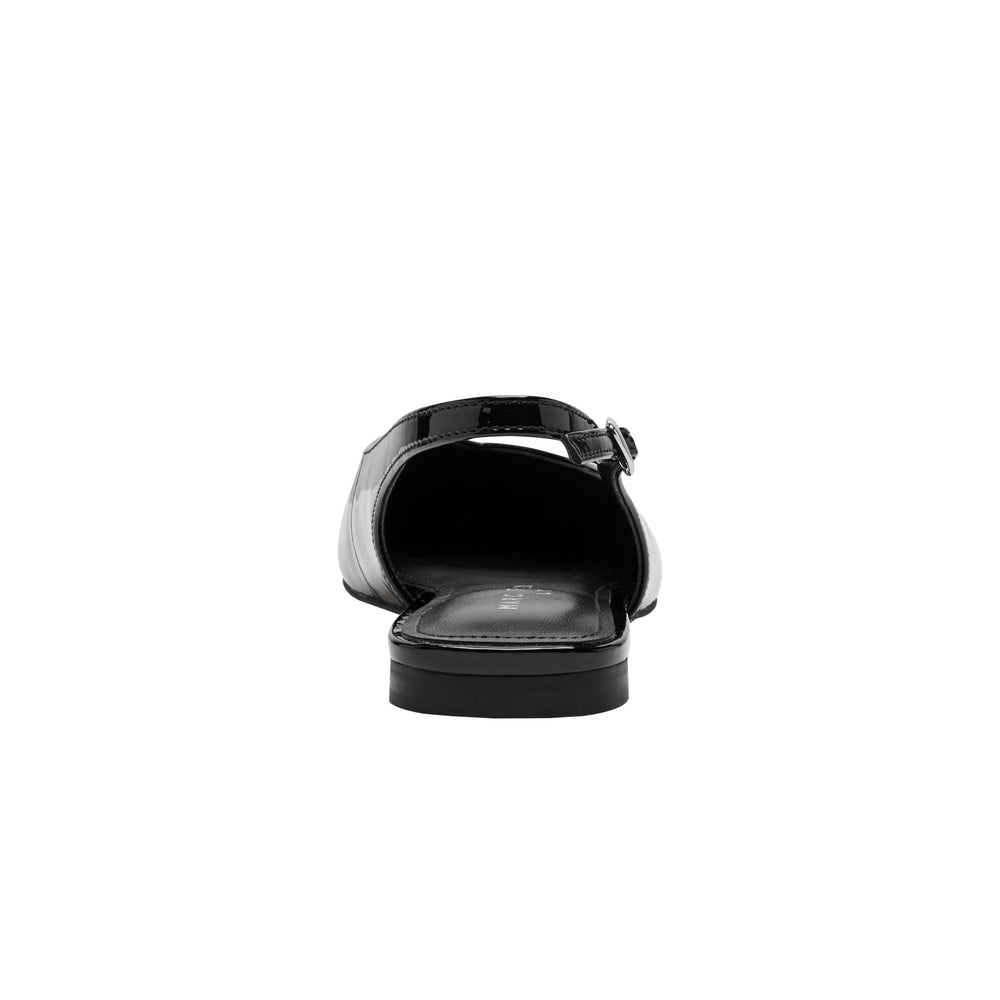 Gabra Slingback Flat - Black Patent Leather
