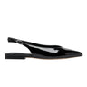 Gabra Slingback Flat - Black Patent Leather