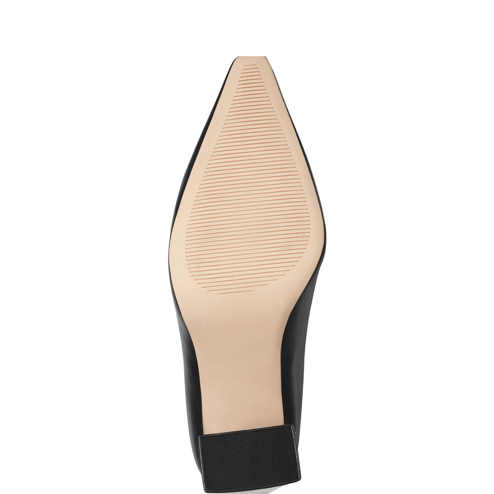 Minny Block Heel Pump - Black
