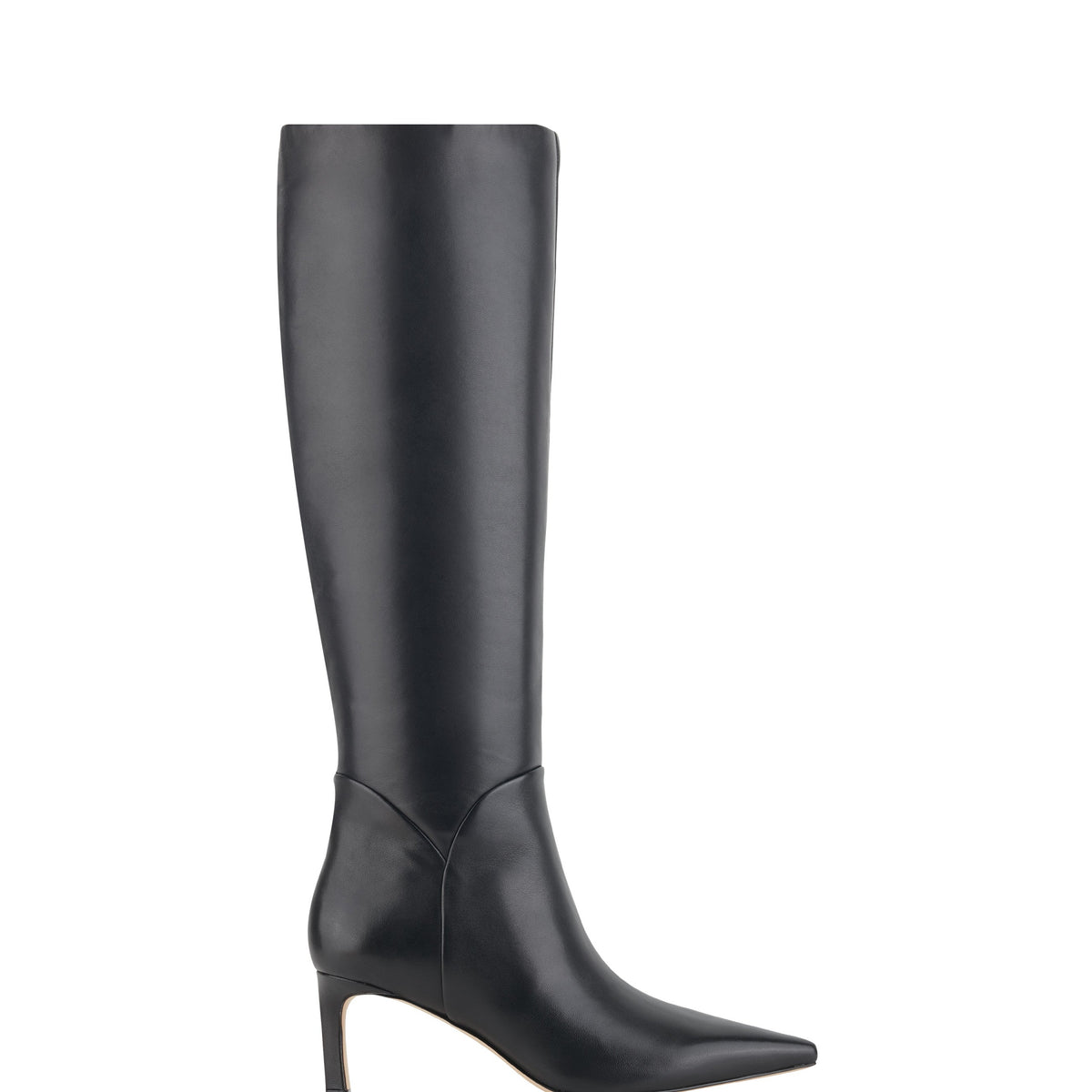 Sabrina Wide Calf Boot - Black Leather