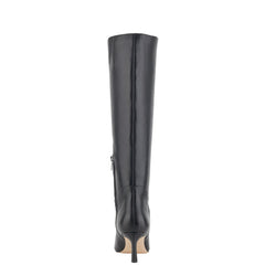 Sabrina Wide Calf Boot - Black Leather