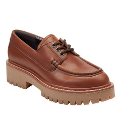 Nerida Lug Sole Loafer - Brown Leather