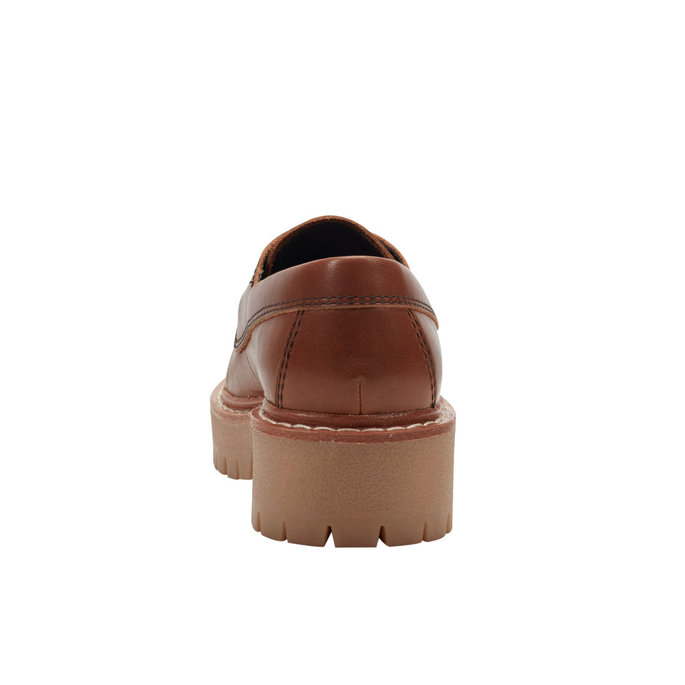 Nerida Lug Sole Loafer - Brown Leather