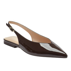 Gabra Slingback Flat - Brown Patent Leather