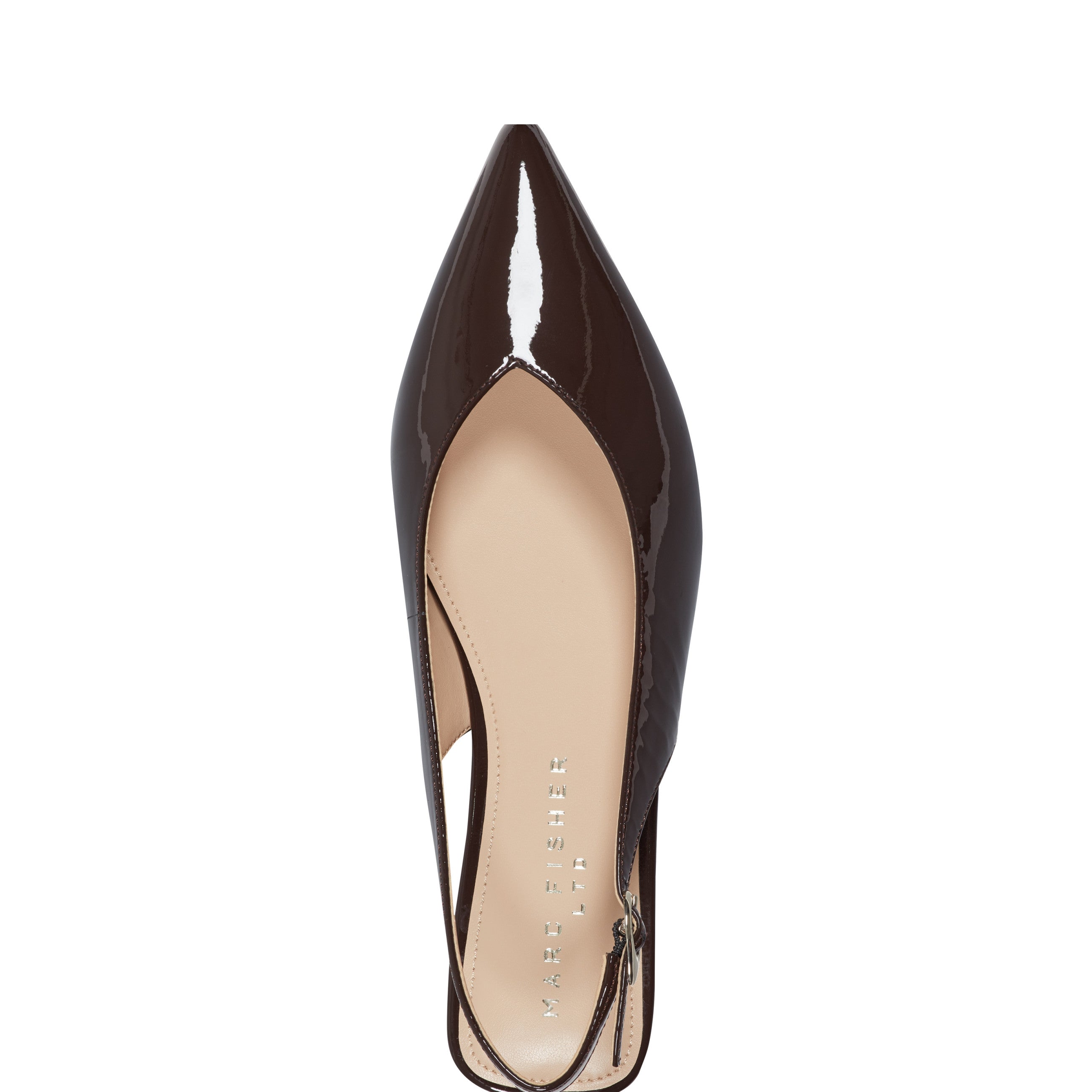 Gabra Slingback Flat - Brown Patent Leather