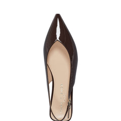 Gabra Slingback Flat - Brown Patent Leather