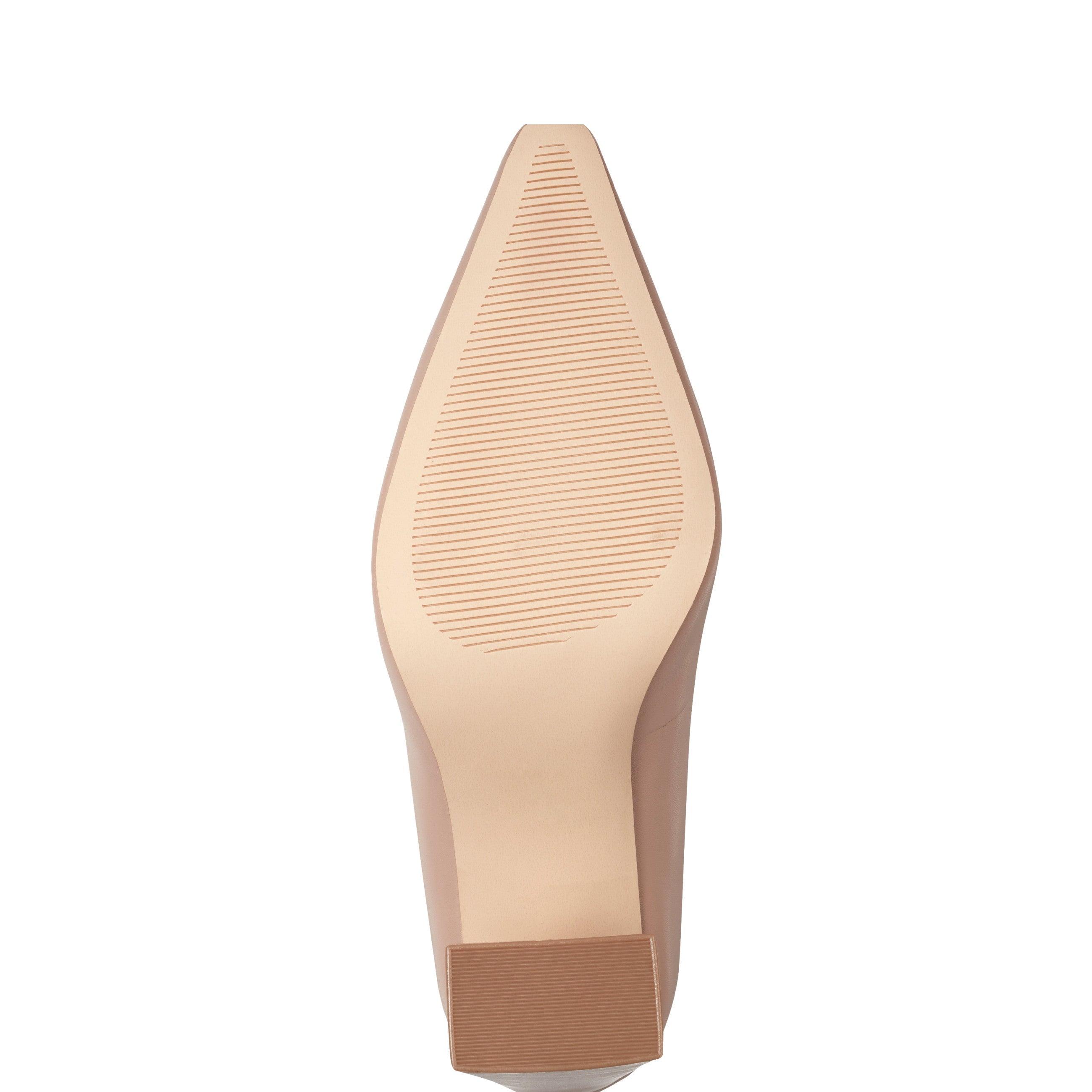 Minny Block Heel Pump - Natural Patent