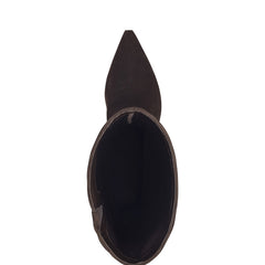 Sabrina Boot - Dark Brown Suede