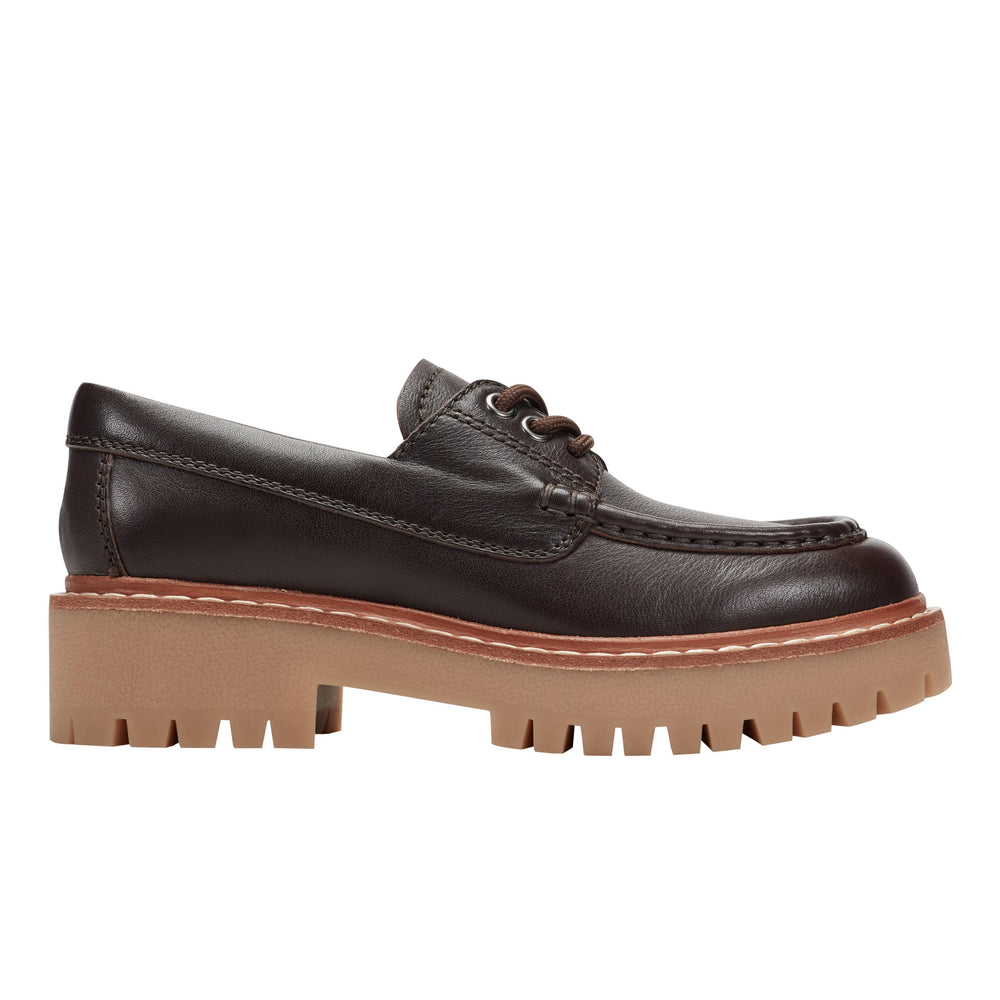 Nerida Lug Sole Loafer - Dark Brown Leather