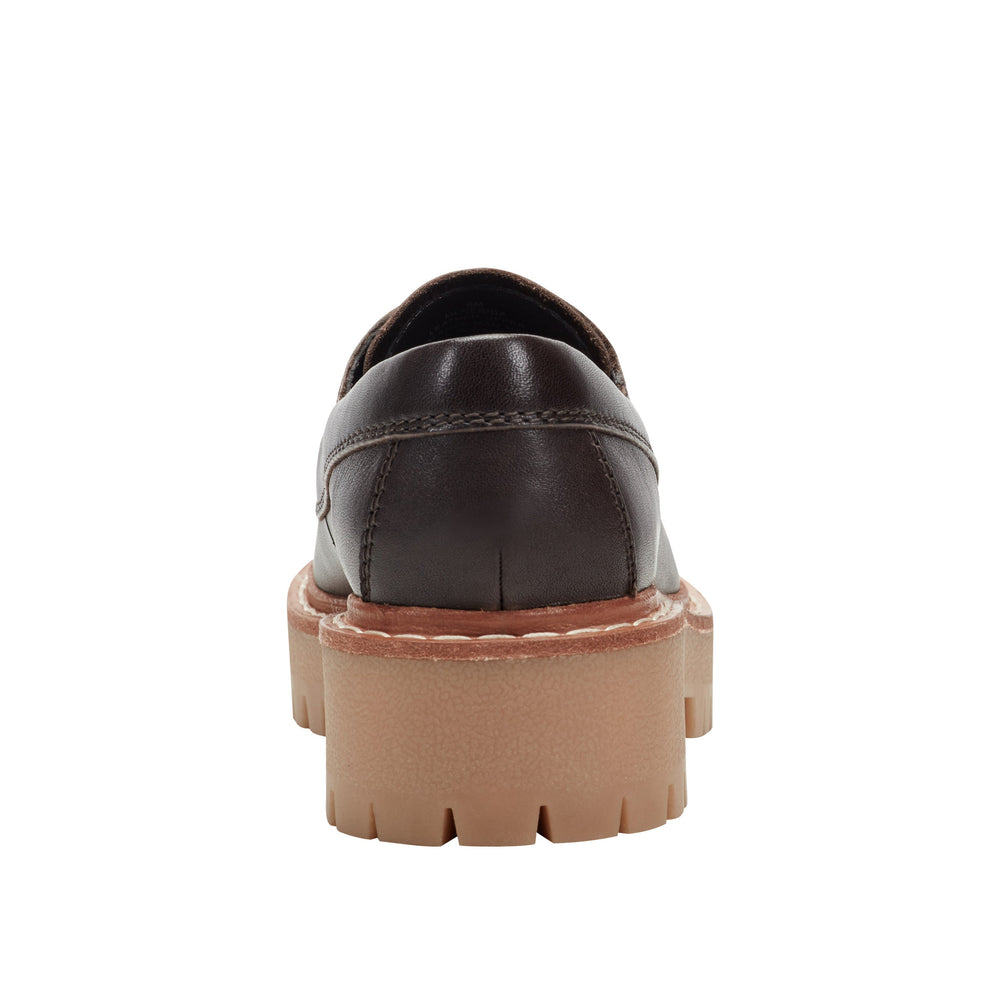 Nerida Lug Sole Loafer - Dark Brown Leather