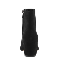 Alfie Block Heel Ankle Bootie - Black Suede