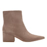 Alfie Block Heel Ankle Bootie - Taupe Suede